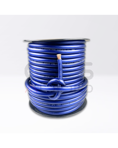 50mt Reel - OFC 100% Copper 1x35mm² (ext 13mm Ø) Flexible Cable| Blue Sheath 