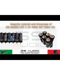 PACCO BATTERIA GS AUDIO 21X84cm - 36 CELLE LTO - 240A/270A 14V + BMS E BARRE