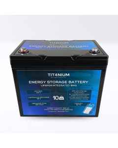 LiFePO4 Energy Storage Battery TITANIUM 100Ah M8 12.8V for Camper & Marine | Bluetooth App