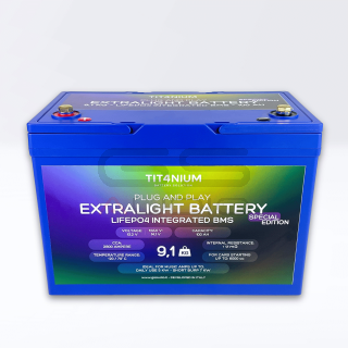 Batteria TIT4NIUM 100Ah-M8 - CCA:2800A LiFePO4 13.2V (30.5*21*16.8cm)