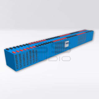 Batteria LTO TITANIUM 14.4V 140Ah - 42 Celle con BMS e Barre - 93x12x11cm