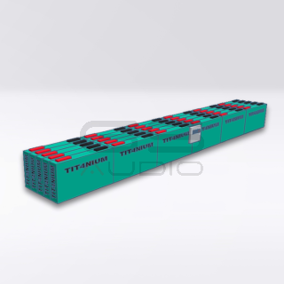 Batteria LTO TITANIUM 14.4V 175Ah - 30 Celle con BMS e Barre - 105x14.5x12cm