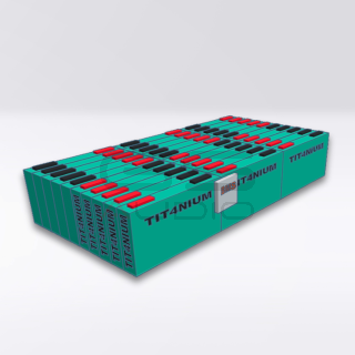 Batteria LTO TITANIUM 14.4V 175Ah - 30 Celle con BMS e Barre - 52.5x32x12cm