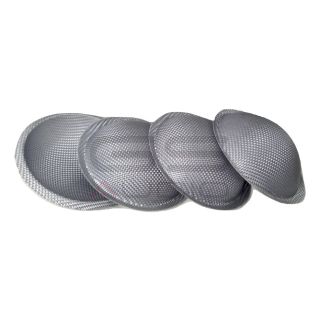 4 pz - parapolvere fibra vetro composita - argento 65 mm