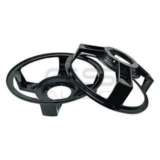 CESTELLO NERO LUCIDO 4 razze larghe alluminio 15"/380mm - spider 205/ 190mm simile DD