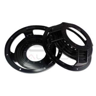 CESTELLO NERO 4 razze larghe alluminio 10"/250mm - spider 203/190mm simile DD