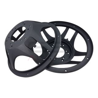 CESTELLO NERO 4 razze doppie 12"/30cm alluminio - spider 167/180mm