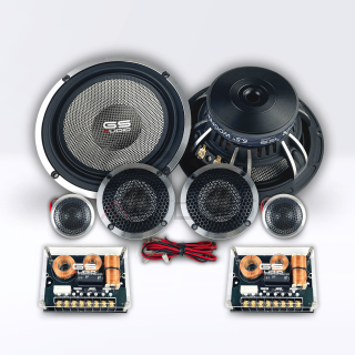 Kit Altoparlanti 3 Vie 6.5" - 120 WRMS - 4 Ohm - Woofer+Midwoofer+Tweeter