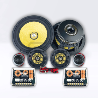 Kit Altoparlanti 3 Vie 6.5" - 130 WRMS - 4 Ohm - Woofer+Midwoofer+Tweeter