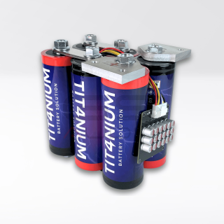 Batteria Extreme 45Ah TITANIUM 14.4V - 6 Celle LTO con BMS e Barre - 21x14x19cm