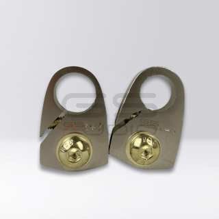 Coppia Morsetti Batteria Auto | Gs Audio (+/-) ottone nichelato