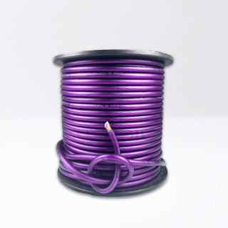 Bobina 100mt - Cavo CCA 1x25mm² (ext 12,5mm Ø) Morbido | Guaina Viola