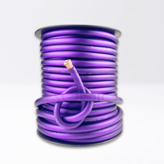 Bobina 50mt - Cavo CCA 1x80mm² (ext 16,5mm Ø) Morbido | Guaina Viola