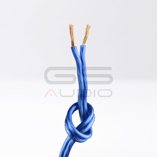 Cavo OFC 100% Rame 2x2,5mm² (ext 3,5x7mm Ø) Morbido | Guaina Blu (al metro)