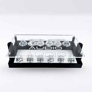 Portafusibili 6 connessioni ANL con Cover Plexiglass per car audio | GS Audio