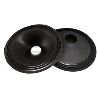 Coppia cono carta alto per woofer 10"/250mm - sospensione tela tripla onda - bobina 65 mm