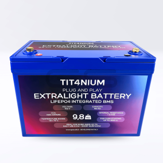 Batteria TIT4NIUM 100Ah-M8 - CCA:3200A LifePo4 13.2V (30,5*21*16,8cm)