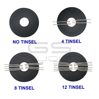 Spider BLACK 8"/200mm - bobina 50/62/65/75mm nomex lineare - tinsel a scelta