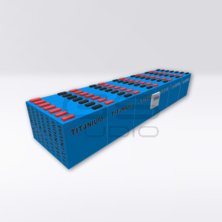 Batteria LTO TITANIUM 14.4V 140Ah - 42 Celle con BMS e Barre - 69x15.5x11cm