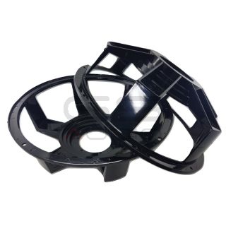 BLACK BASKET 6-spoke wide aluminum 18"/460mm polished - spider 212/235mm similar DD