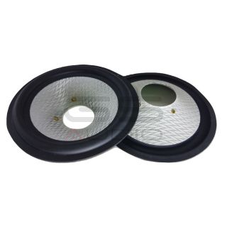 Coppia Cono midwoofer fibra composita 3.8" / 96 mm - sospensione in gomma