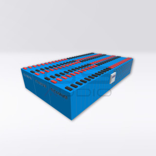 Batteria LTO TITANIUM 14.4V 240Ah - 72 Celle con BMS e Barre - 35x55x11cm