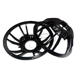 BLACK BASKET 12 spokes aluminium 15"/ 380mm - spider 7.5"/ 190mm for subwoofer