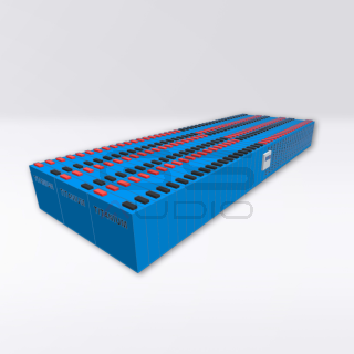 Batteria LTO TITANIUM 14.4V 400Ah - 120 Celle con BMS e Barre - 35x90x11cm