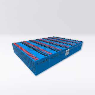 Batteria LTO TITANIUM 14.4V 400Ah - 120 Celle con BMS e Barre - 69x44x11cm