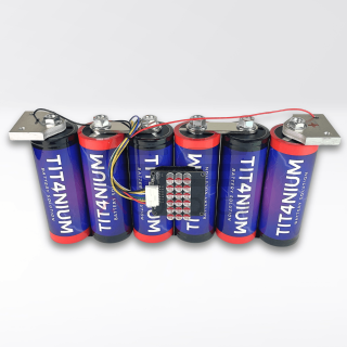 Extreme 45Ah TITANIUM 14.4V Battery - 6 LTO Cells with BMS and Bars - 42x7x19cm
