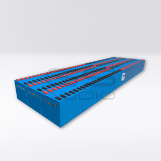 Batteria LTO TITANIUM 14.4V 500Ah - 150 Celle con BMS e Barre - 35x112x11cm