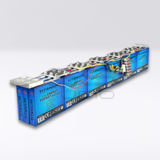 Batteria LTO TITANIUM 14.4V 60Ah - 18 Celle con BMS e Barre - 69*6.5x11cm
