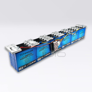 Batteria LTO TITANIUM 14.4V 80Ah - 24 Celle con BMS e Barre - 69x9x11cm