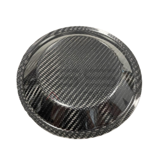 Parapolvere Carbonio e fibre 5,5"/ 140mm - lucido - liscio-piatto