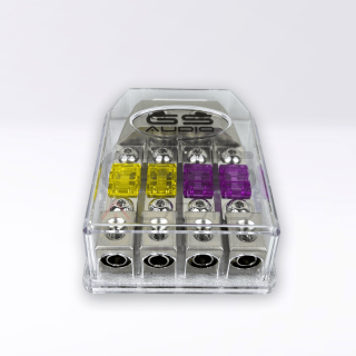GS Audio AFS 4-way fuse holder IN:1x70 OUT:4x35