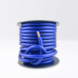 25mt Reel - OFC 100% Copper 1x50mm² (ext 13.8mm Ø) Flexible Cable| Blue Sheath