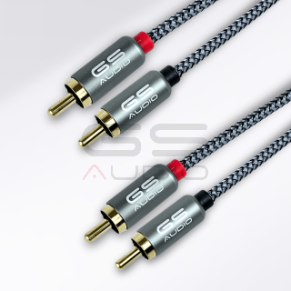GS Audio Adattatore Audio 2 RCA per Auto e Amplificatori - 1.5 metri