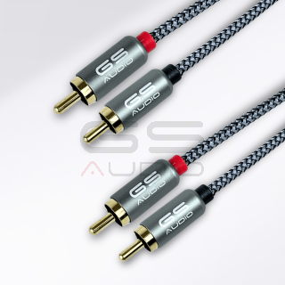 GS Audio Adattatore Audio 2 RCA per Auto e Amplificatori - 5 metri