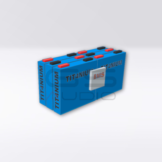 LTO TITANIUM 14.4V 40Ah Battery - 12 Cells with BMS and Bars - 23x6.5x11cm