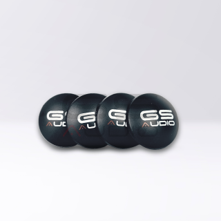 4 Pcs Paper Dust Cap - Diameter 1.57"/40mm with GS Audio Logo - For PA Woofer