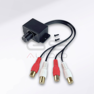 RCA Level Controller for Amplifier - Subwoofer Volume Control (2 RCA Inputs/Outputs)