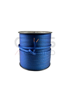 Cavo OFC 2*2.5 mmq 100% Rame - 100 metri (ext 3.5*7mm) guaina blu